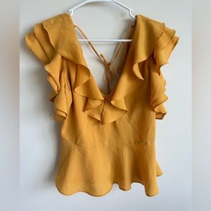 Yellow Ruffle Top